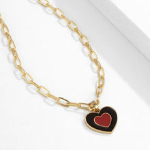 Load image into Gallery viewer, Double Layer Heart Enamel Choker Necklace