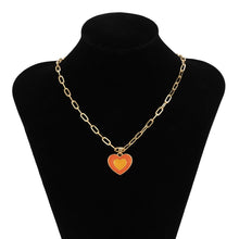 Load image into Gallery viewer, Double Layer Heart Enamel Choker Necklace