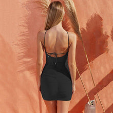 Load image into Gallery viewer, Double Layers Mesh Bodycon Summer Dress Lady Off Shoulder Sexy Bodycon - Sophornlilly