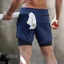 Load image into Gallery viewer, Double layer Jogger Running Shorts Men 2 in 1 Gyms Fitness Short Pants - Sophornlilly