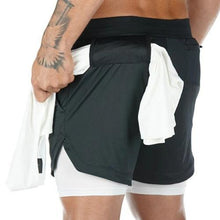 Load image into Gallery viewer, Double layer Jogger Running Shorts Men 2 in 1 Gyms Fitness Short Pants - Sophornlilly