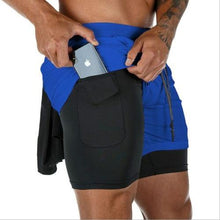 Load image into Gallery viewer, Double layer Jogger Running Shorts Men 2 in 1 Gyms Fitness Short Pants - Sophornlilly