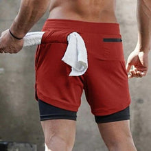 Load image into Gallery viewer, Double layer Jogger Running Shorts Men 2 in 1 Gyms Fitness Short Pants - Sophornlilly