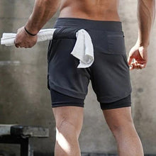 Load image into Gallery viewer, Double layer Jogger Running Shorts Men 2 in 1 Gyms Fitness Short Pants - Sophornlilly
