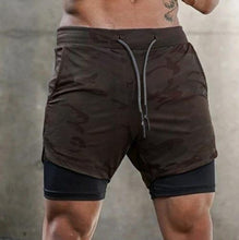 Load image into Gallery viewer, Double layer Jogger Running Shorts Men 2 in 1 Gyms Fitness Short Pants - Sophornlilly