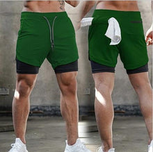 Load image into Gallery viewer, Double layer Jogger Running Shorts Men 2 in 1 Gyms Fitness Short Pants - Sophornlilly