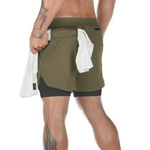 Load image into Gallery viewer, Double layer Jogger Running Shorts Men 2 in 1 Gyms Fitness Short Pants - Sophornlilly