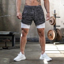 Load image into Gallery viewer, Double layer Jogger Running Shorts Men 2 in 1 Gyms Fitness Short Pants - Sophornlilly
