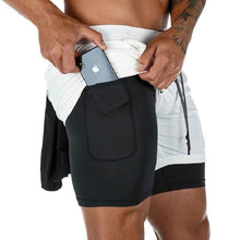 Load image into Gallery viewer, Double layer Jogger Running Shorts Men 2 in 1 Gyms Fitness Short Pants - Sophornlilly