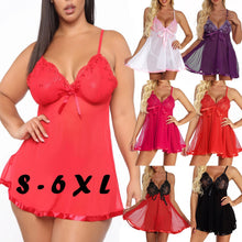 Load image into Gallery viewer, Dress Corset Underwear Women Set Sexy Plus Size Lingerie Lace Bow