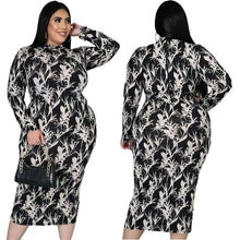 Load image into Gallery viewer, Women Clothing Zip Crew Neck Long Sleeve Dress Elegant