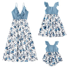 Load image into Gallery viewer, Dresses Mini Summer Fashion Mommy And Baby Kids Girls Floral Clothes