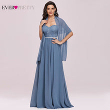 Load image into Gallery viewer, Dusty Blue Evening Dresses With Scarf Ever Pretty Elegant A Line