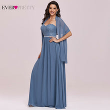Load image into Gallery viewer, Dusty Blue Evening Dresses With Scarf Ever Pretty Elegant A Line