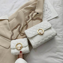 Load image into Gallery viewer, Women Early Spring New Metal Chains PU Leather Flap Personality