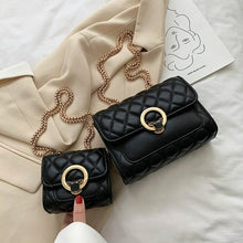 Load image into Gallery viewer, Women Early Spring New Metal Chains PU Leather Flap Personality