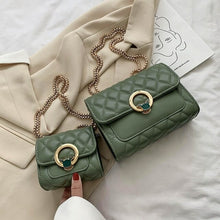 Load image into Gallery viewer, Women Early Spring New Metal Chains PU Leather Flap Personality