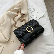 Load image into Gallery viewer, Women Early Spring New Metal Chains PU Leather Flap Personality