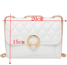 Load image into Gallery viewer, Women Early Spring New Metal Chains PU Leather Flap Personality