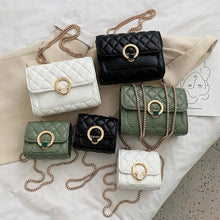 Load image into Gallery viewer, Women Early Spring New Metal Chains PU Leather Flap Personality