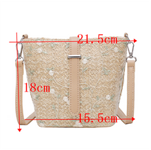 Load image into Gallery viewer, Women Spring Summer New Straw Embroidery Personality All match