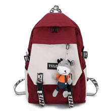 Load image into Gallery viewer, ESTUAQUEEN  Large Capacity Backpacks Waterproof nylon Ring portable