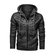 Load image into Gallery viewer, Pop Retro Men's Leather Jacket Autumn Winter Multi zippers