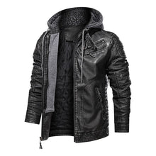 Load image into Gallery viewer, Pop Retro Men's Leather Jacket Autumn Winter Multi zippers