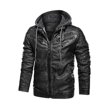 Load image into Gallery viewer, Pop Retro Men's Leather Jacket Autumn Winter Multi zippers