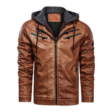 Load image into Gallery viewer, Pop Retro Men's Leather Jacket Autumn Winter Multi zippers
