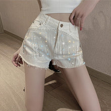 Load image into Gallery viewer, [EWQ] 2021 Spring Fashion Casual High Waist Black Chain Tassel Beading