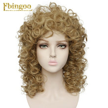 Load image into Gallery viewer, Ebingoo 70s 80s Disco Hallween Rocker Wig Short Curly Golden Blonde