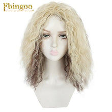 Load image into Gallery viewer, Ebingoo 70s 80s Disco Hallween Rocker Wig Short Curly Golden Blonde