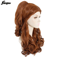 Load image into Gallery viewer, Clip Ponytai+Hair Cap+Beauty And Beast Natural Brown Long