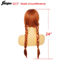 Load image into Gallery viewer, Double Braided Blonde Brown Synthetic Cosplay Halloween