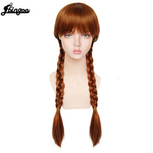 Load image into Gallery viewer, Double Braided Blonde Brown Synthetic Cosplay Halloween