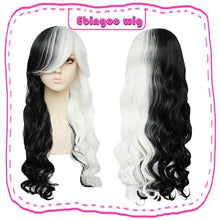 Load image into Gallery viewer, Ebingoo Hair Cap+Cruella Deville Side Bangs Half White and Black