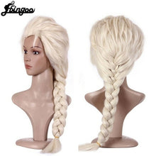 Load image into Gallery viewer, Ebingoo Hair Cap+ Elsa Wig Platinum Blonde Braids Elsa Princess