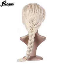Load image into Gallery viewer, Ebingoo Hair Cap+ Elsa Wig Platinum Blonde Braids Elsa Princess