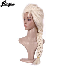 Load image into Gallery viewer, Ebingoo Hair Cap+ Elsa Wig Platinum Blonde Braids Elsa Princess
