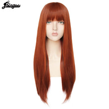 Load image into Gallery viewer, Hair Cap+ White High Temperature Fiber Natural Straight Long