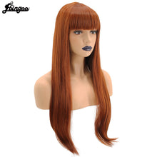Load image into Gallery viewer, High Temperature Fiber Long Straight 613 Platinum Blonde Wigs