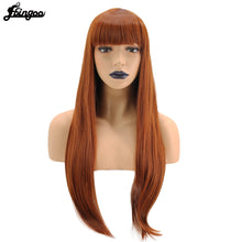 Load image into Gallery viewer, High Temperature Fiber Long Straight 613 Platinum Blonde Wigs