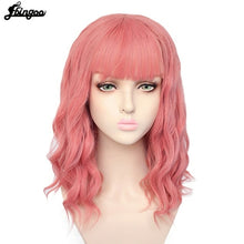 Load image into Gallery viewer, High Temperature Fiber Short Body Wave Bob Pink Black White