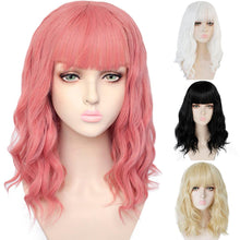 Load image into Gallery viewer, High Temperature Fiber Short Body Wave Bob Pink Black White