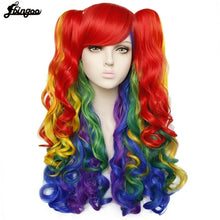 Load image into Gallery viewer, Long Body Wave High Temperature Fiber Brown Pink Black