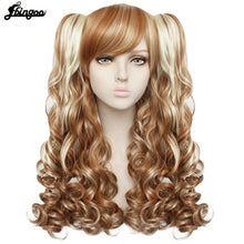Load image into Gallery viewer, Long Body Wave High Temperature Fiber Brown Pink Black
