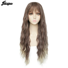 Load image into Gallery viewer, Ebingoo Long Deep Wave Blonde Pink Blue Black White Synthetic Wig with