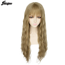 Load image into Gallery viewer, Ebingoo Long Deep Wave Blonde Pink Blue Black White Synthetic Wig with
