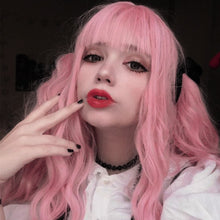 Load image into Gallery viewer, Ebingoo Long Deep Wave Blonde Pink Blue Black White Synthetic Wig with